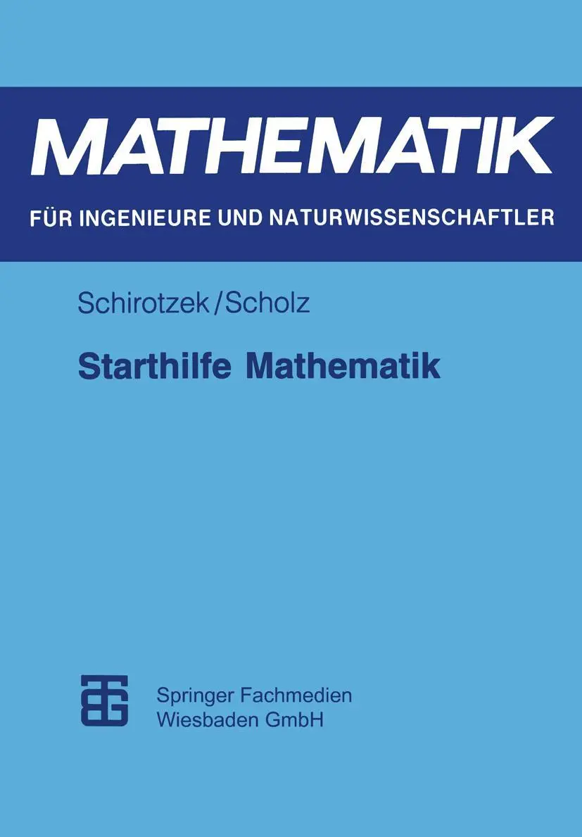 Cover: 9783815420850 | Starthilfe Mathematik | Siegfried Scholz (u. a.) | Taschenbuch | 1995