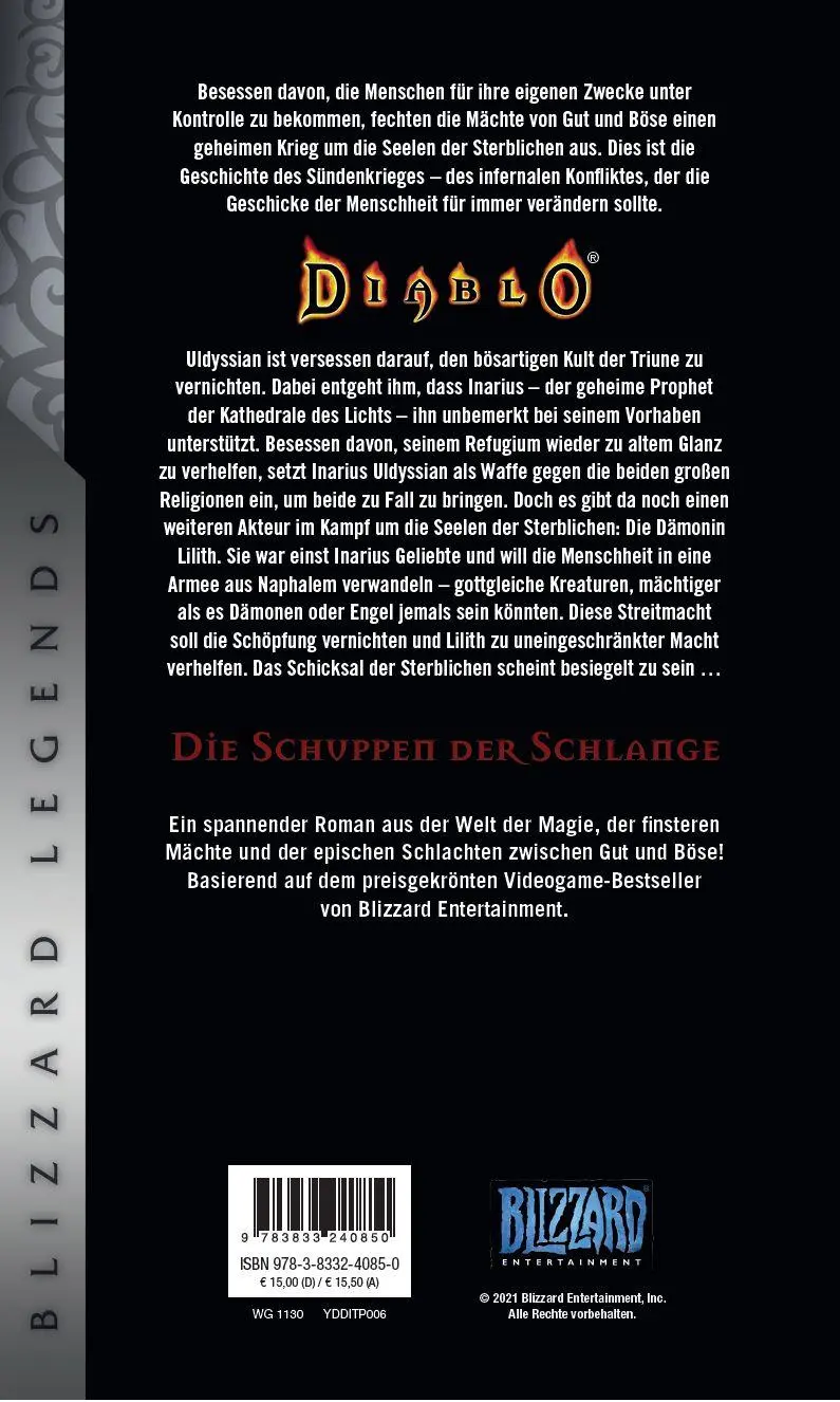 Rückseite: 9783833240850 | Diablo: Sündenkrieg Buch 2 - Die Schuppen der Schlange | Knaak | Buch