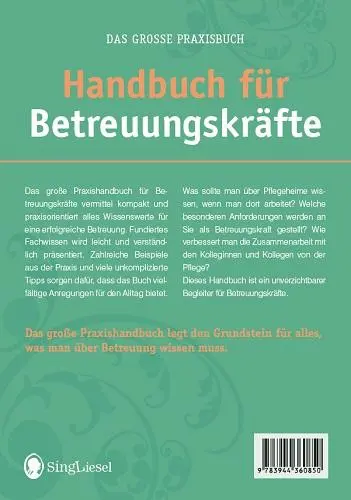 Bild: 9783944360850 | Das Handbuch für Betreuungskräfte | das große Praxisbuch | Marion Bär