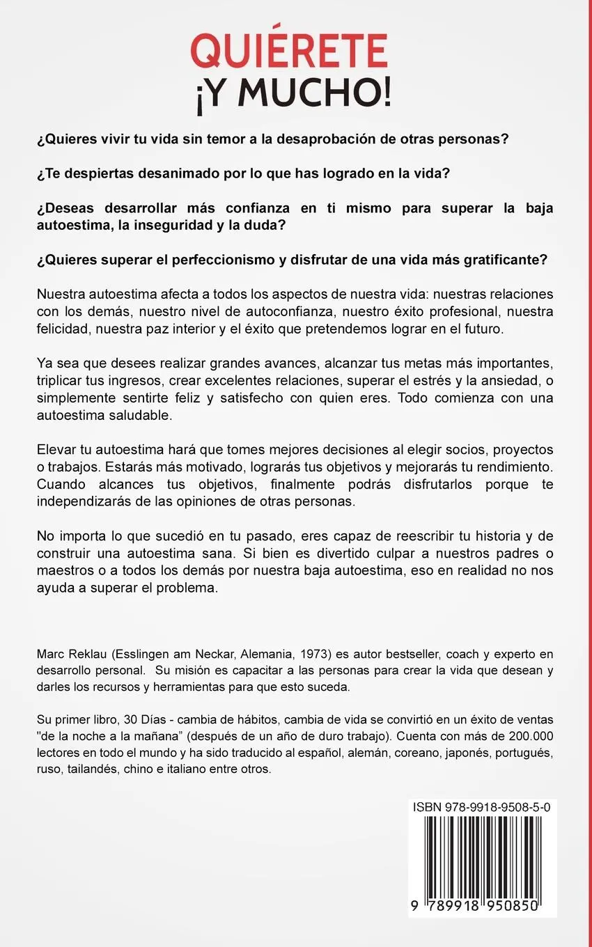 Rückseite: 9789918950850 | Quiérete ¡Y MUCHO! | Marc Reklau | Taschenbuch | Spanisch | 2020