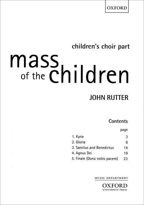 Cover: 9780193380950 | Mass Of The Children | John Rutter | Taschenbuch | Einzelstimme | 2004