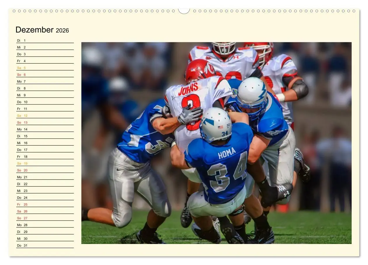 Bild: 9783457960950 | American Football - Taktik und Athletik (Wandkalender 2026 DIN A2...