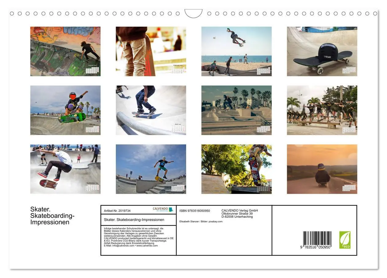 Bild: 9783516050950 | Skater. Skateboarding-Impressionen (Wandkalender 2026 DIN A3 quer),...