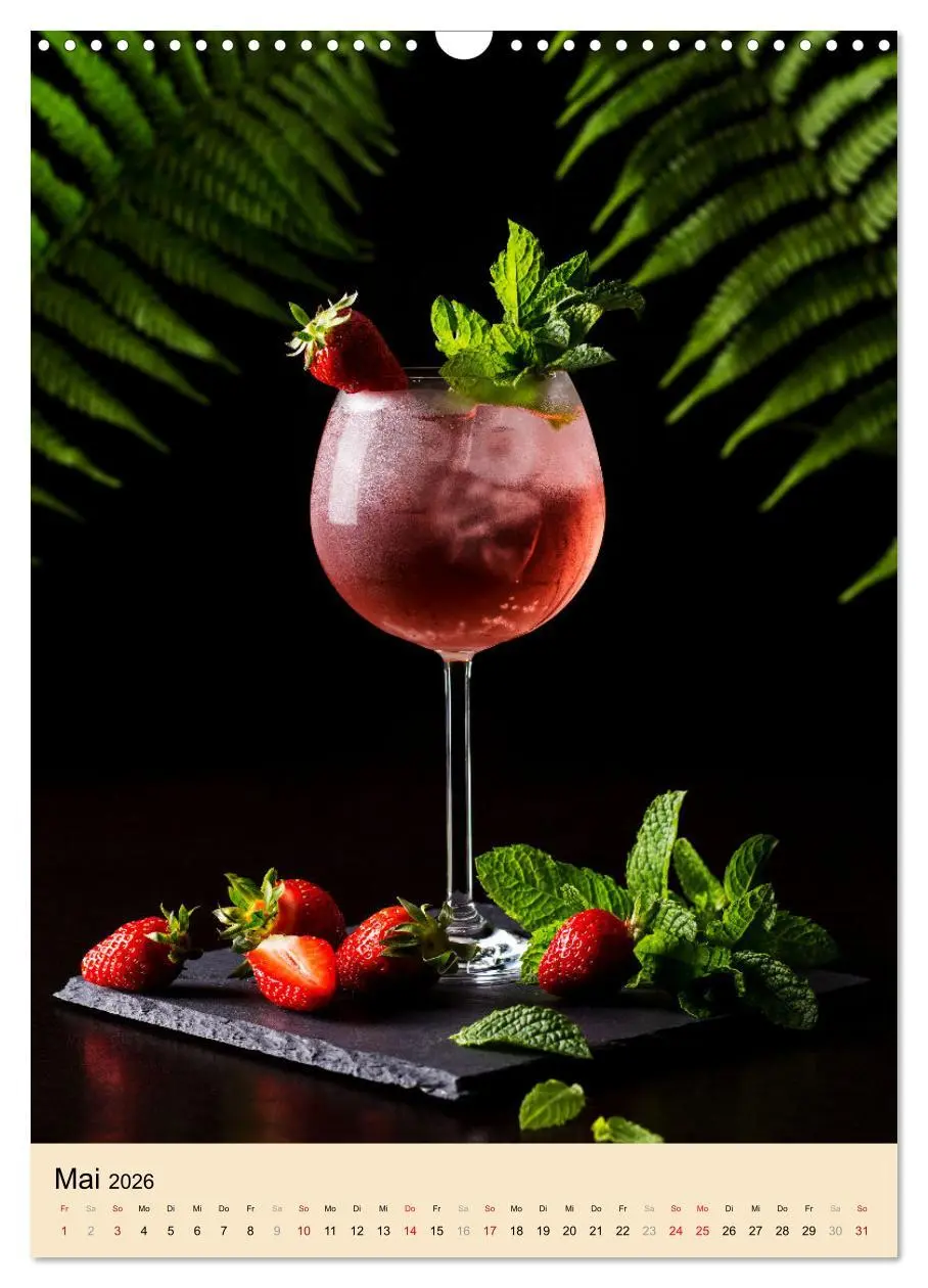 Bild: 9783516360950 | Cocktails mit Blumen und Pflanzen (Wandkalender 2026 DIN A3 hoch),...