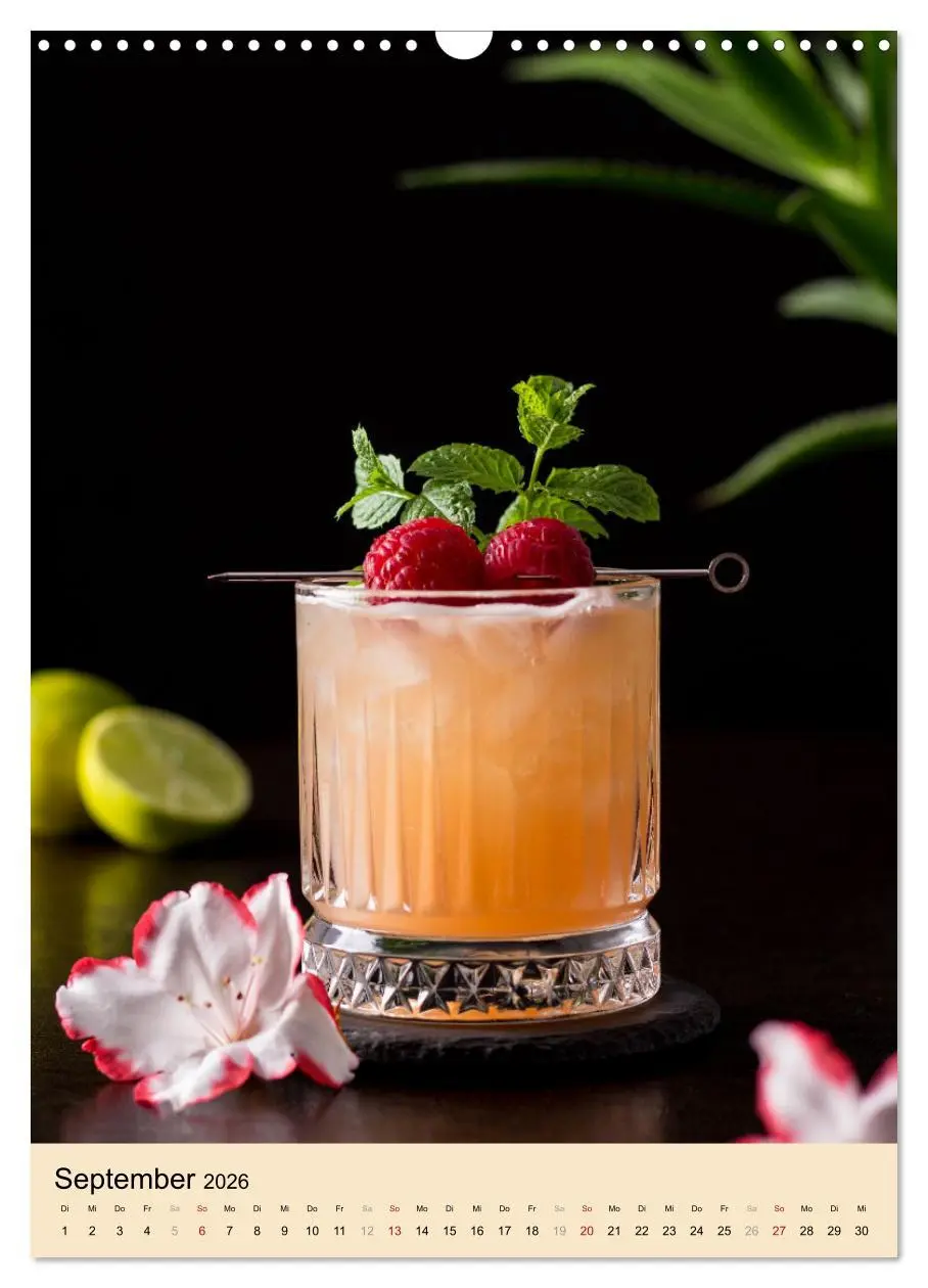 Bild: 9783516360950 | Cocktails mit Blumen und Pflanzen (Wandkalender 2026 DIN A3 hoch),...