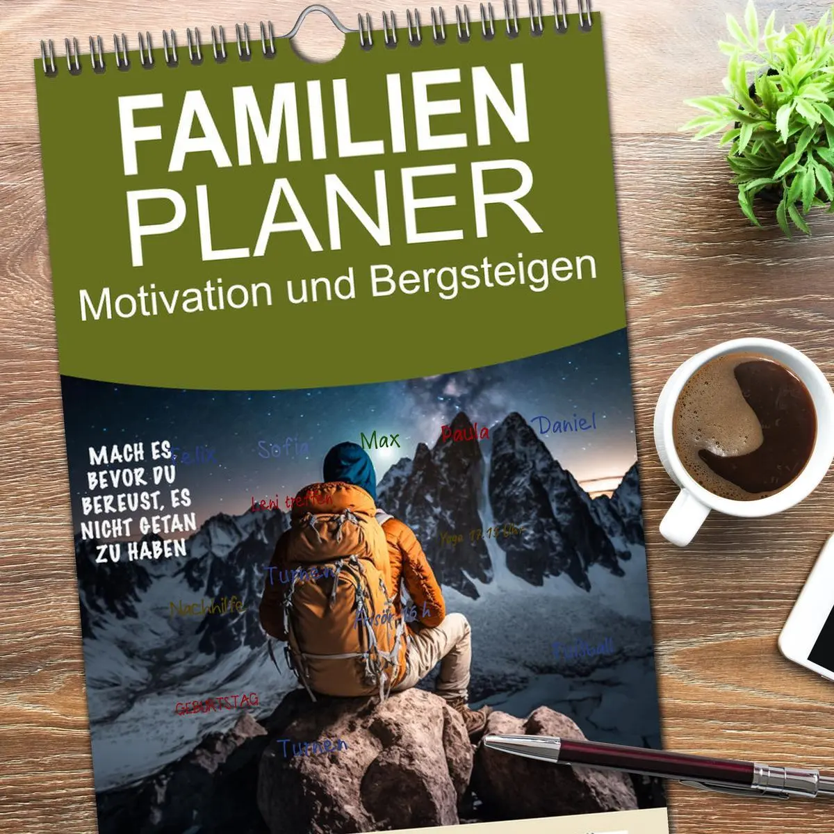 Bild: 9783516500950 | Familienplaner 2026 - Motivation und Bergsteigen mit 5 Spalten...