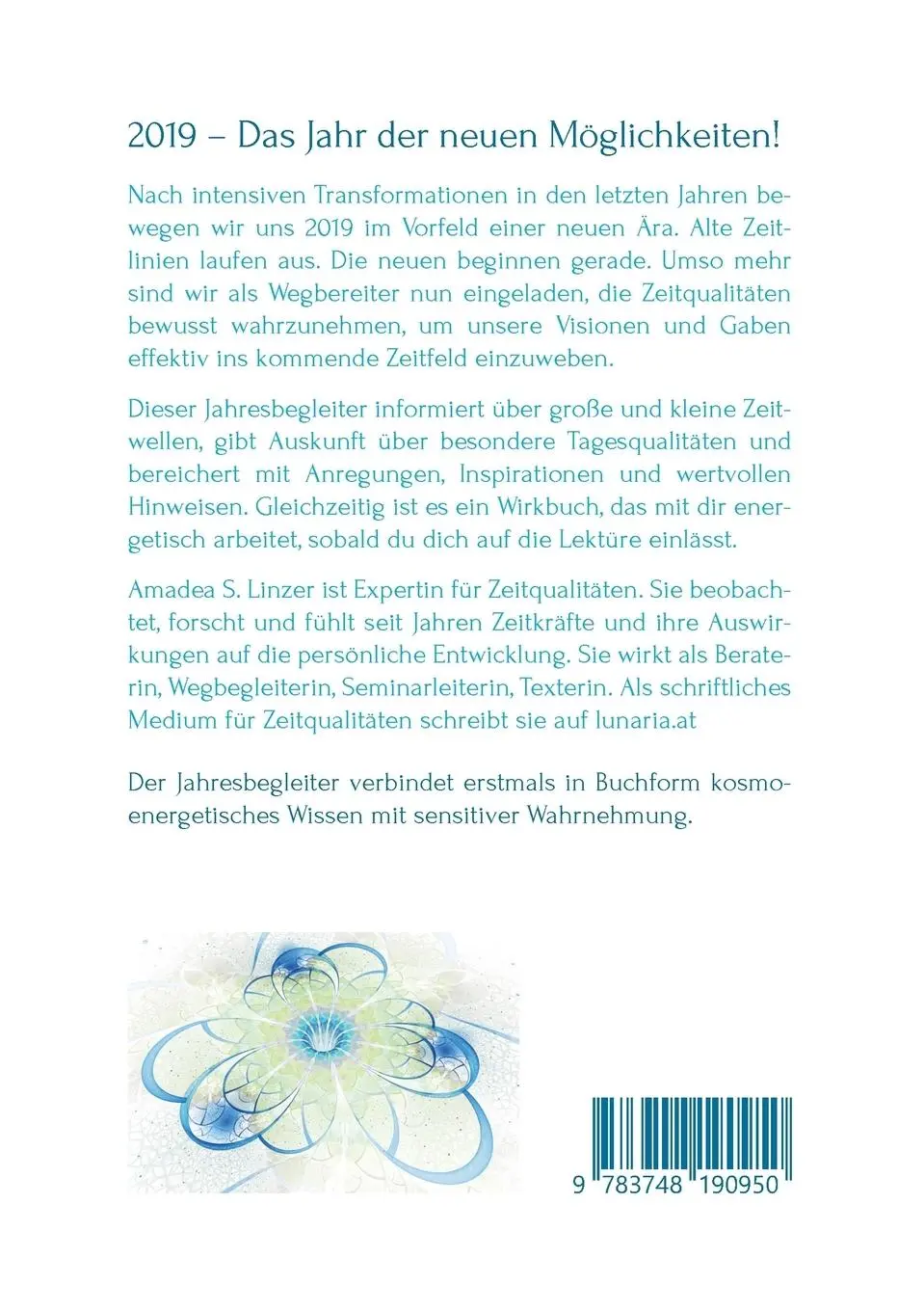 Rückseite: 9783748190950 | Energetischer Jahresbegleiter 2019 | Ein Wirkbuch für Zeitreisende