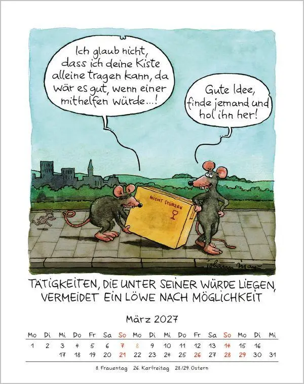Bild: 9783819300950 | Löwe 2027 | Verlag Korsch | Kalender | Spiralbindung | 13 S. | Deutsch
