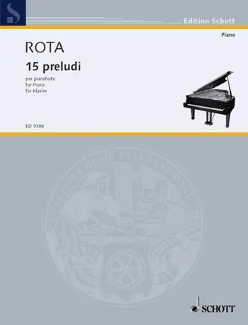 Cover: 9790001130950 | 15 Preludi Per Pianoforte | Nino Rota | Buch | 2001 | Schott Music