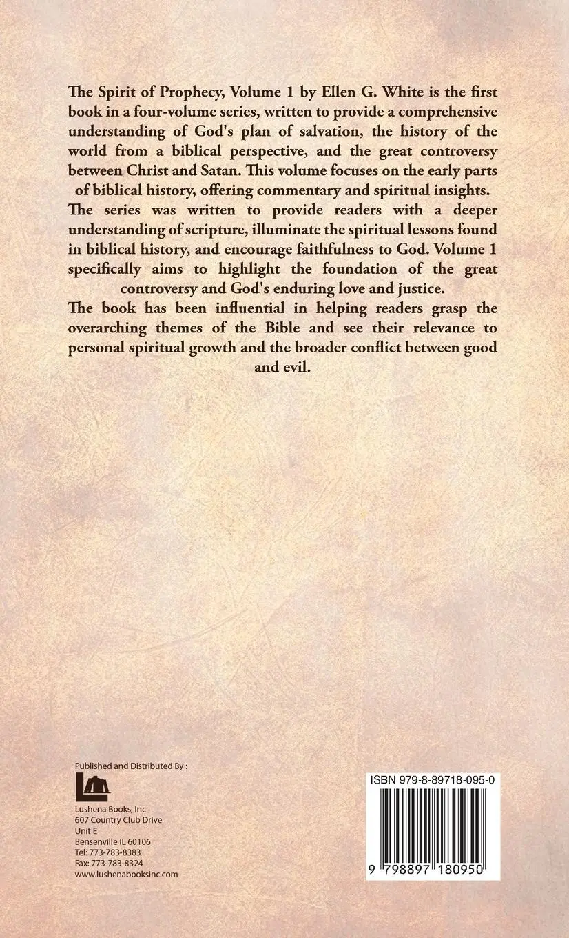 Rückseite: 9798897180950 | The Spirit of Prophecy Vol 1 | Ellen G. White | Buch | Englisch | 2025
