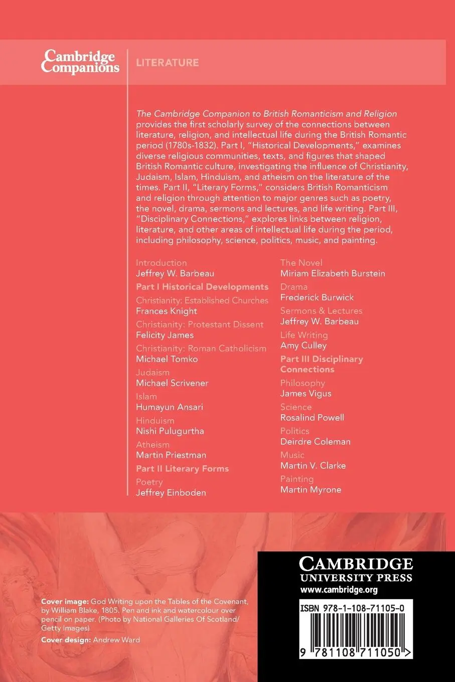 Rückseite: 9781108711050 | The Cambridge Companion to British Romanticism and Religion | Barbeau