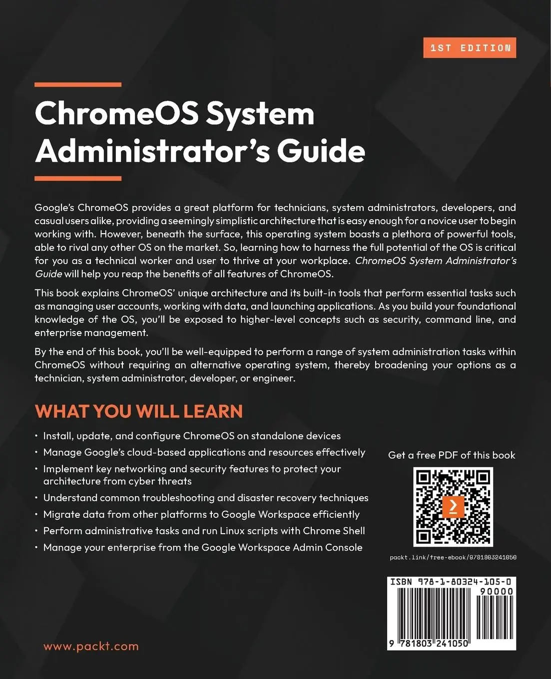 Rückseite: 9781803241050 | ChromeOS System Administrator's Guide | Willie Sanders Jr. | Buch