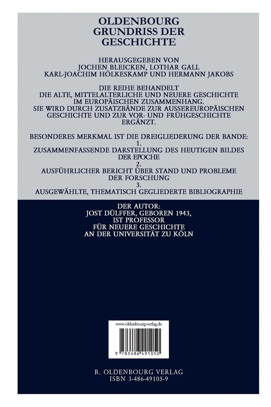 Rückseite: 9783486491050 | Europa im Ost-West-Konflikt 1945-1991 | Jost Dülffer | Taschenbuch
