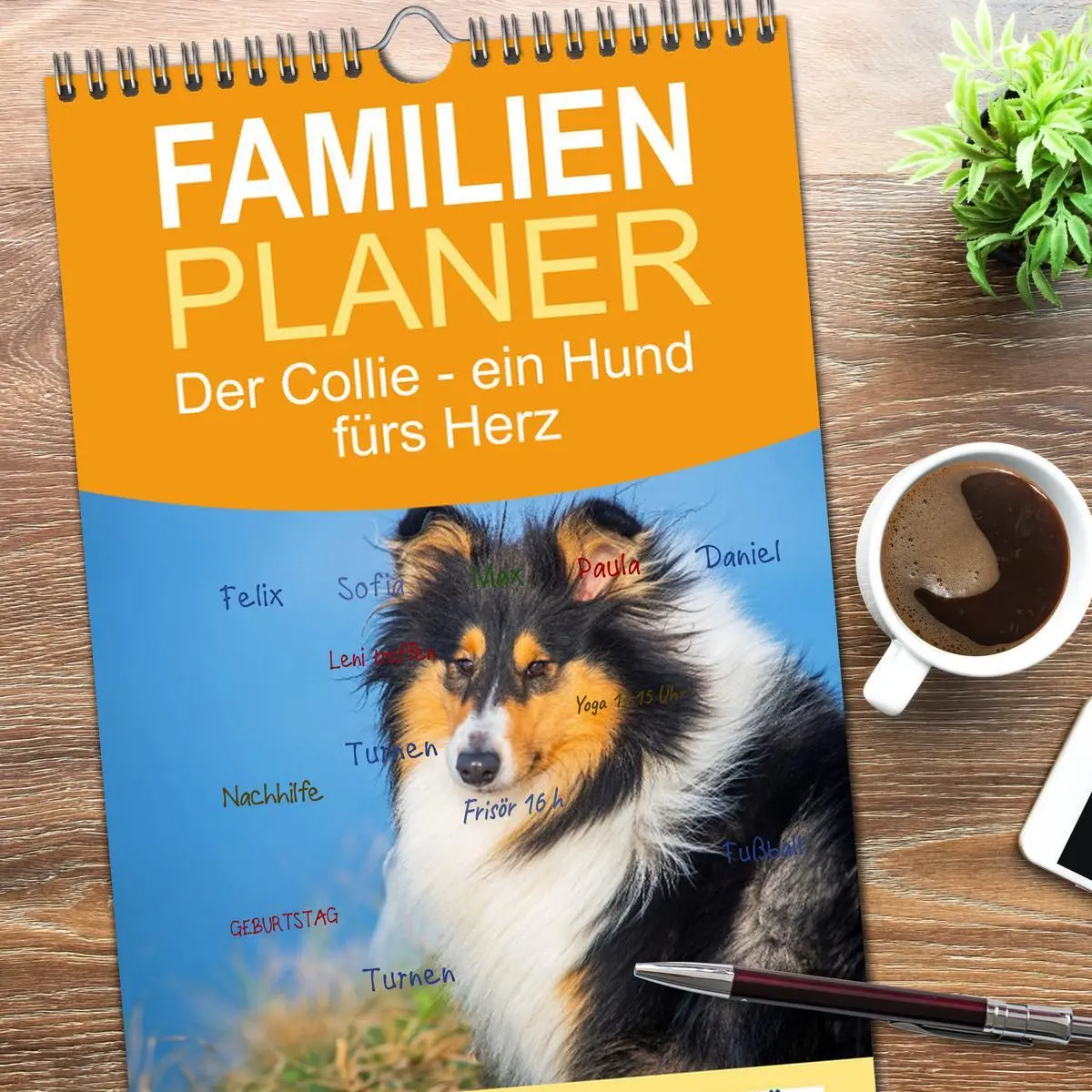 Bild: 9783516491050 | Familienplaner 2026 - Der Collie - ein Hund fürs Herz mit 5 Spalten...