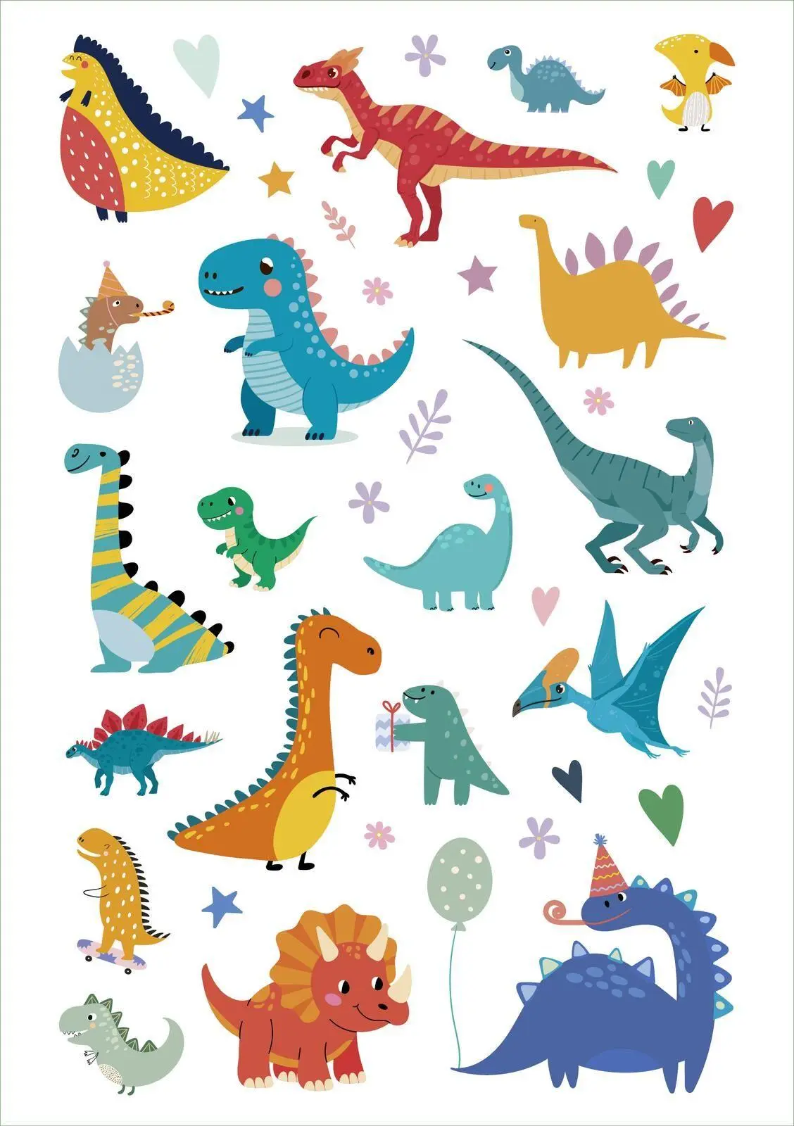 Bild: 4014489141150 | Glanz-Sticker - Dinosaurier | Über 200 schillernde Sticker | Broschüre