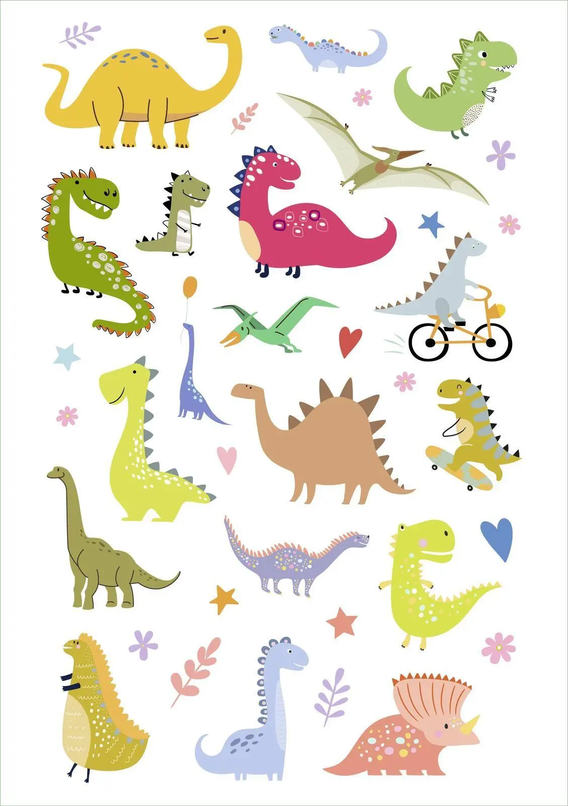 Bild: 4014489141150 | Glanz-Sticker - Dinosaurier | Über 200 schillernde Sticker | Broschüre