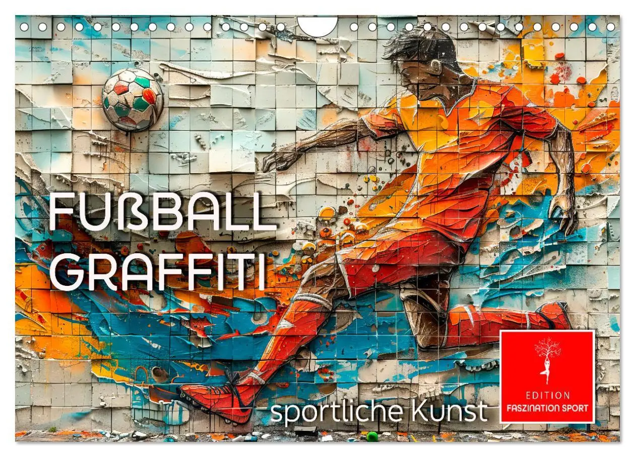 Cover: 9783383801150 | Fußball Graffiti - sportliche Kunst (Wandkalender 2025 DIN A4...