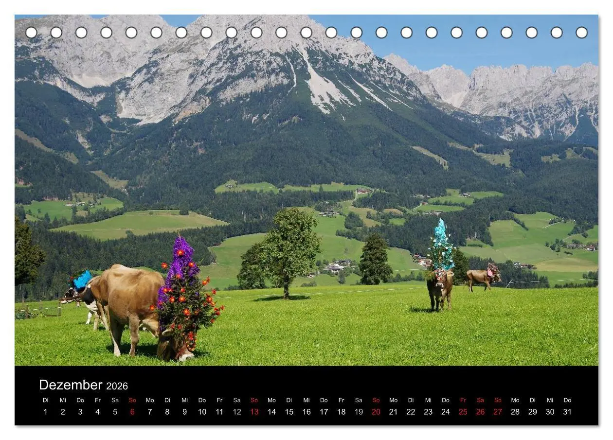 Bild: 9783516001150 | Almabtrieb in Tirol (Tischkalender 2026 DIN A5 quer), CALVENDO...