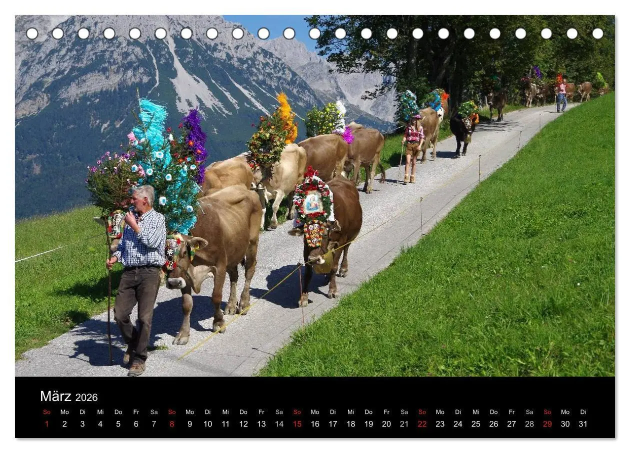 Bild: 9783516001150 | Almabtrieb in Tirol (Tischkalender 2026 DIN A5 quer), CALVENDO...