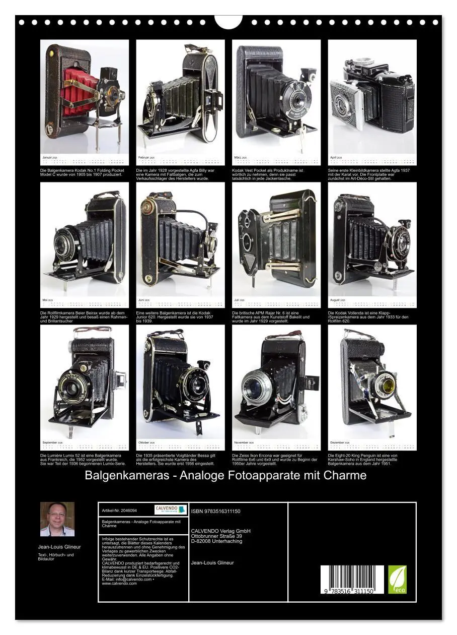 Bild: 9783516311150 | Balgenkameras - Analoge Fotoapparate mit Charme (Wandkalender 2026...