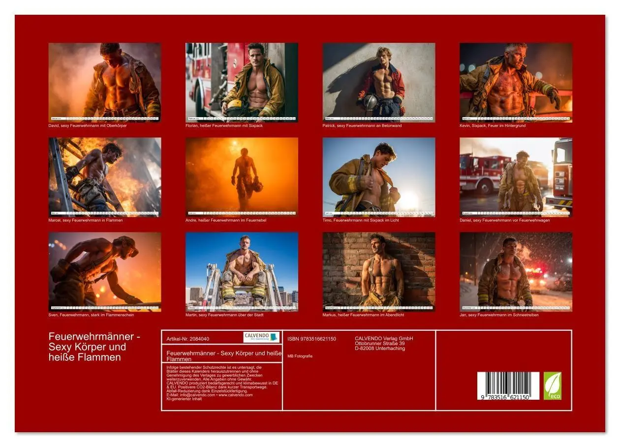Bild: 9783516621150 | Feuerwehrmänner - Sexy Körper und heiße Flammen (Wandkalender 2026...