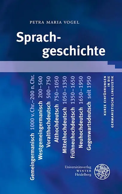 Cover: 9783825361150 | Sprachgeschichte | Petra Maria Vogel | Taschenbuch | VIII | Deutsch