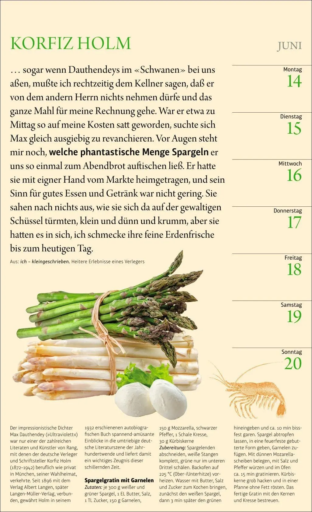 Bild: 9783840041150 | Sybil Gräfin Schönfeldts Literarischer Küchenkalender...
