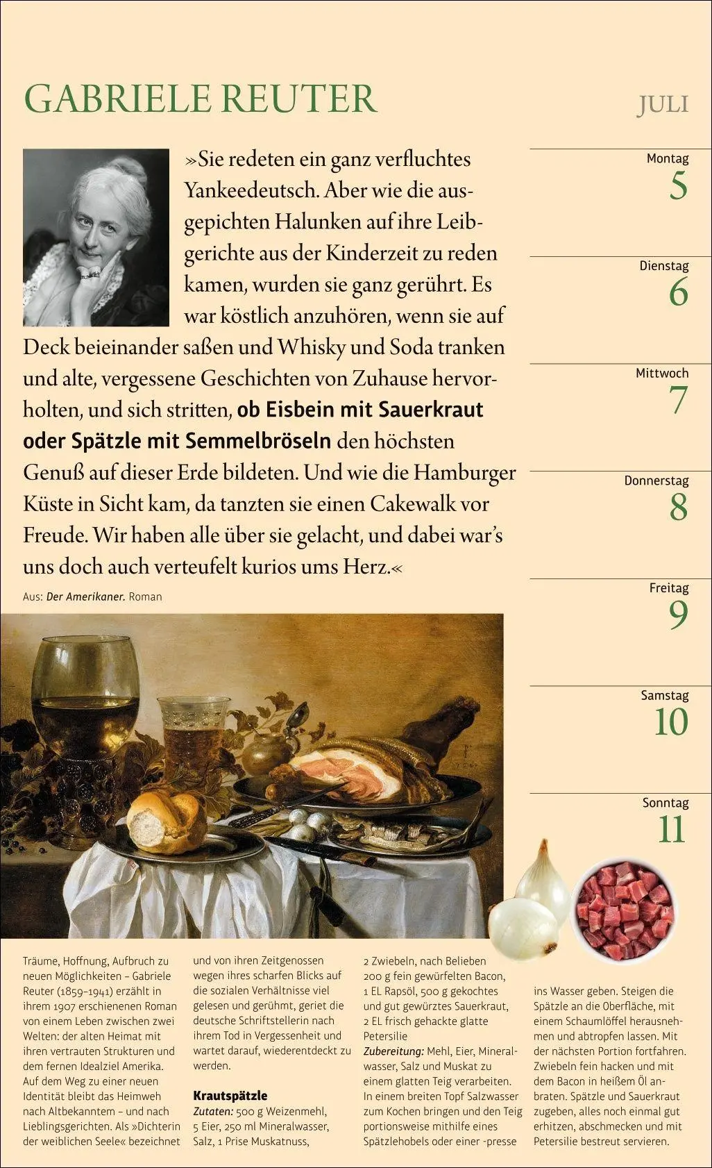 Bild: 9783840041150 | Sybil Gräfin Schönfeldts Literarischer Küchenkalender...