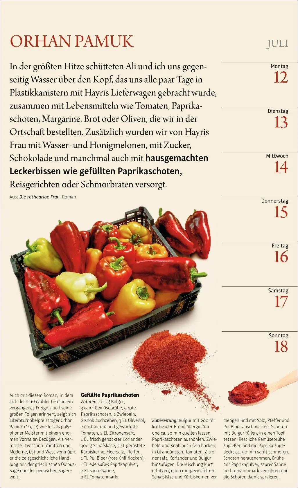 Bild: 9783840041150 | Sybil Gräfin Schönfeldts Literarischer Küchenkalender...