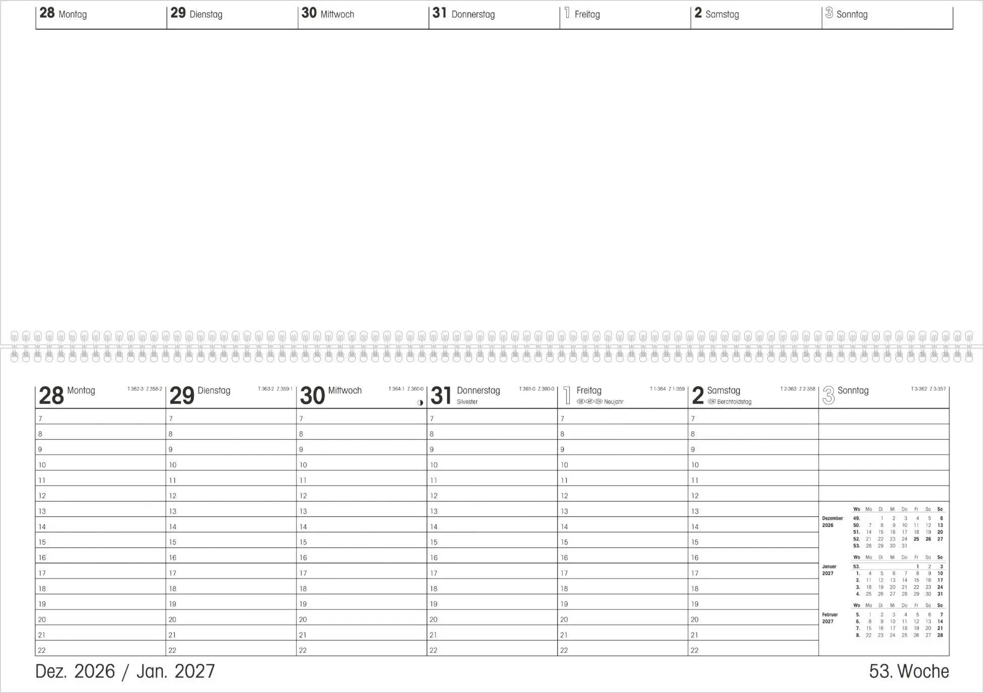 Bild: 4069095011250 | Tischquerkalender Giganta XXL 1W/2S grün 2027 | KG | Kalender | 120 S.