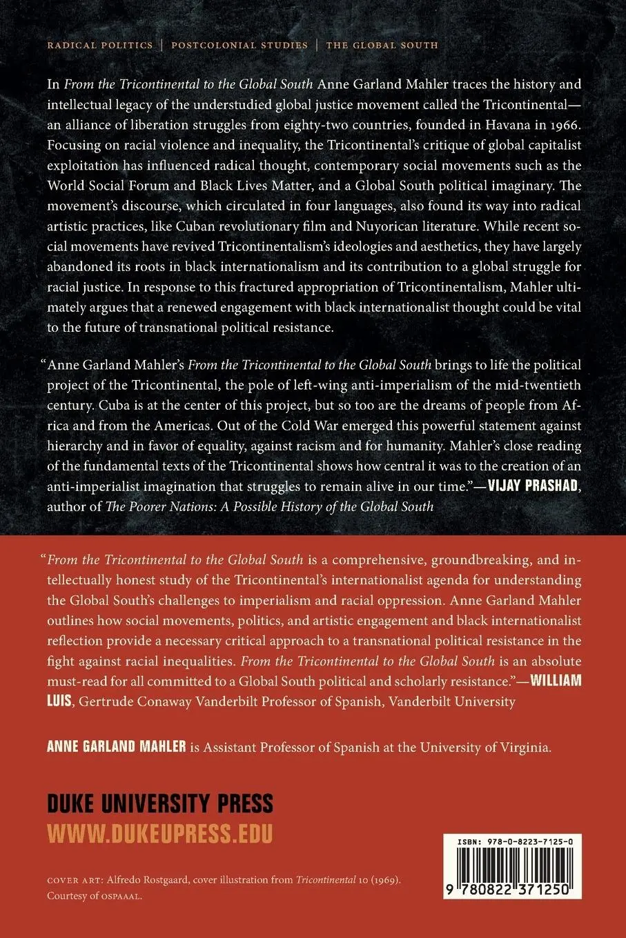Rückseite: 9780822371250 | From the Tricontinental to the Global South | Anne Garland Mahler