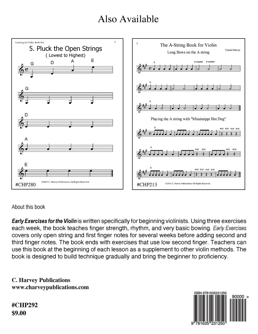 Rückseite: 9781635231250 | Early Exercises for the Violin | Cassia Harvey | Taschenbuch | 2018