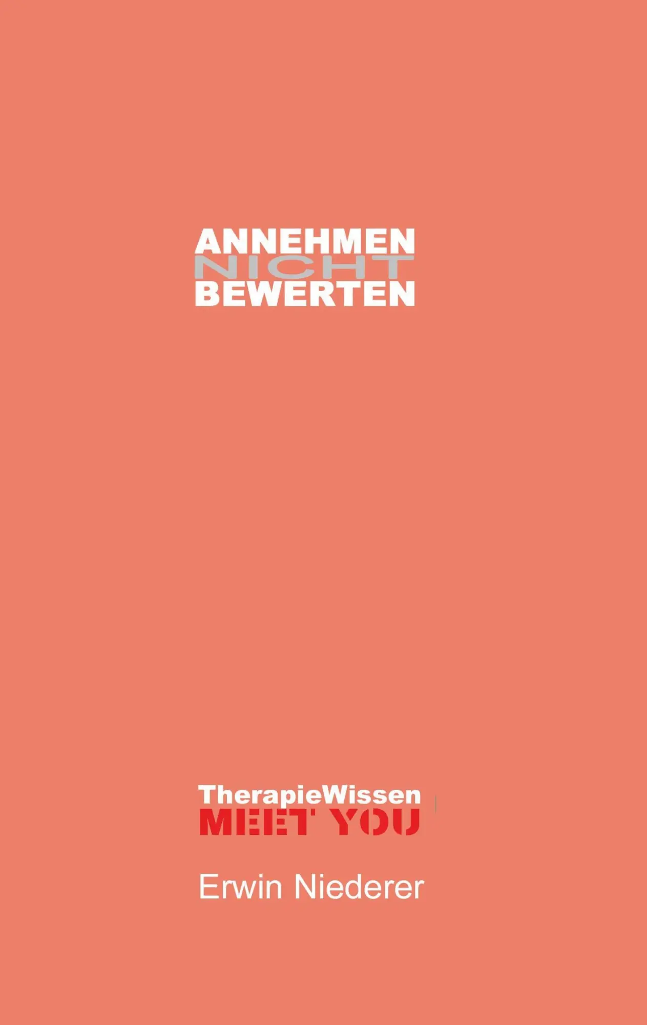 Cover: 9783696351250 | ANNEHMEN / NICHT-BEWERTEN | Erwin Niederer | Taschenbuch | 52 S.