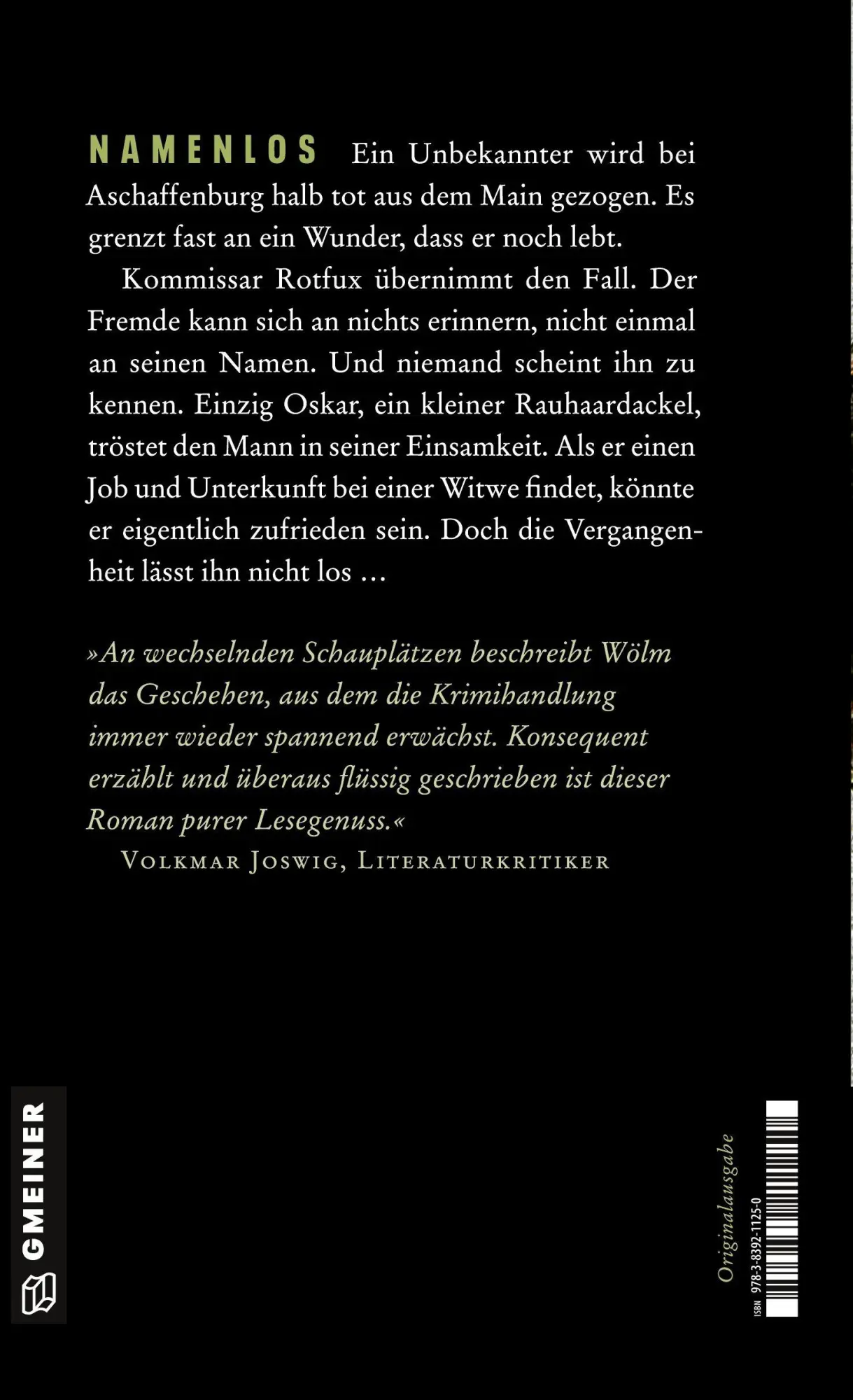 Rückseite: 9783839211250 | Mainfall | Dieter Wölm | Taschenbuch | Kommissar Rotfux | 377 S.