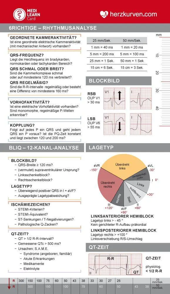 Cover: 9783956581250 | MEDI-LEARN Card: Herzkurven | Stephan List | Lehr-, Lern-, Bildkarten