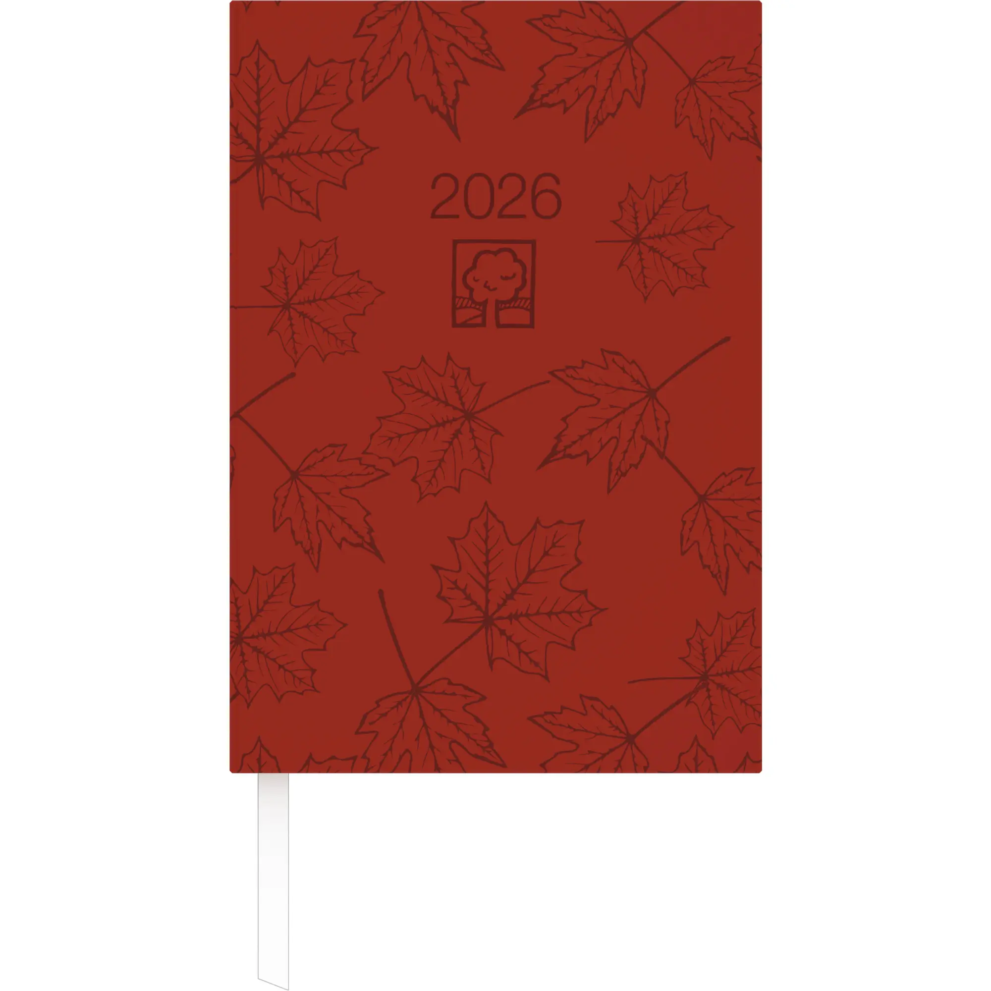 Cover: 4069095001350 | Buchkalender rot 2026 - Bürokalender 14,5x21 cm - 1 Tag auf 1 Seite...