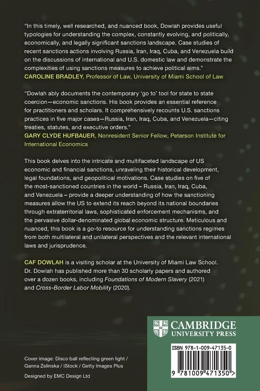 Rückseite: 9781009471350 | Economic and Financial Sanctions of the United States | Caf Dowlah
