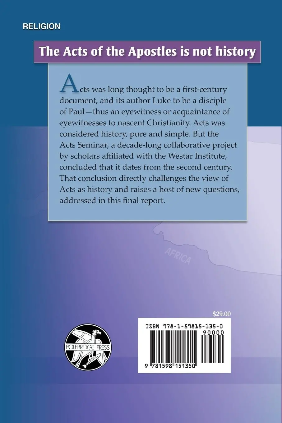 Rückseite: 9781598151350 | Acts and Christian Beginnings | The Acts Seminar Report | Taschenbuch