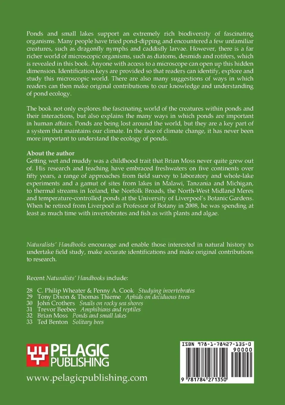 Rückseite: 9781784271350 | Ponds and small lakes | Microorganisms and freshwater ecology | Moss