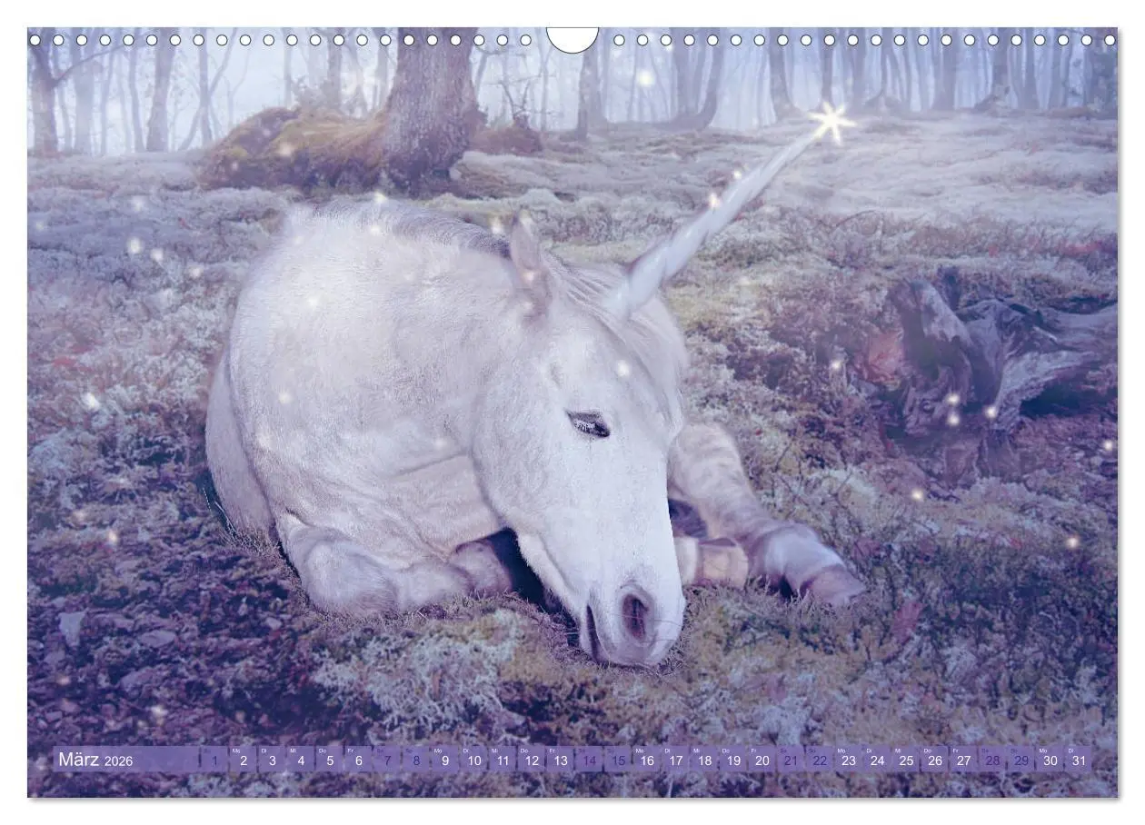 Bild: 9783457821350 | Einhorn Love - Fantasiewelt (Wandkalender 2026 DIN A3 quer),...