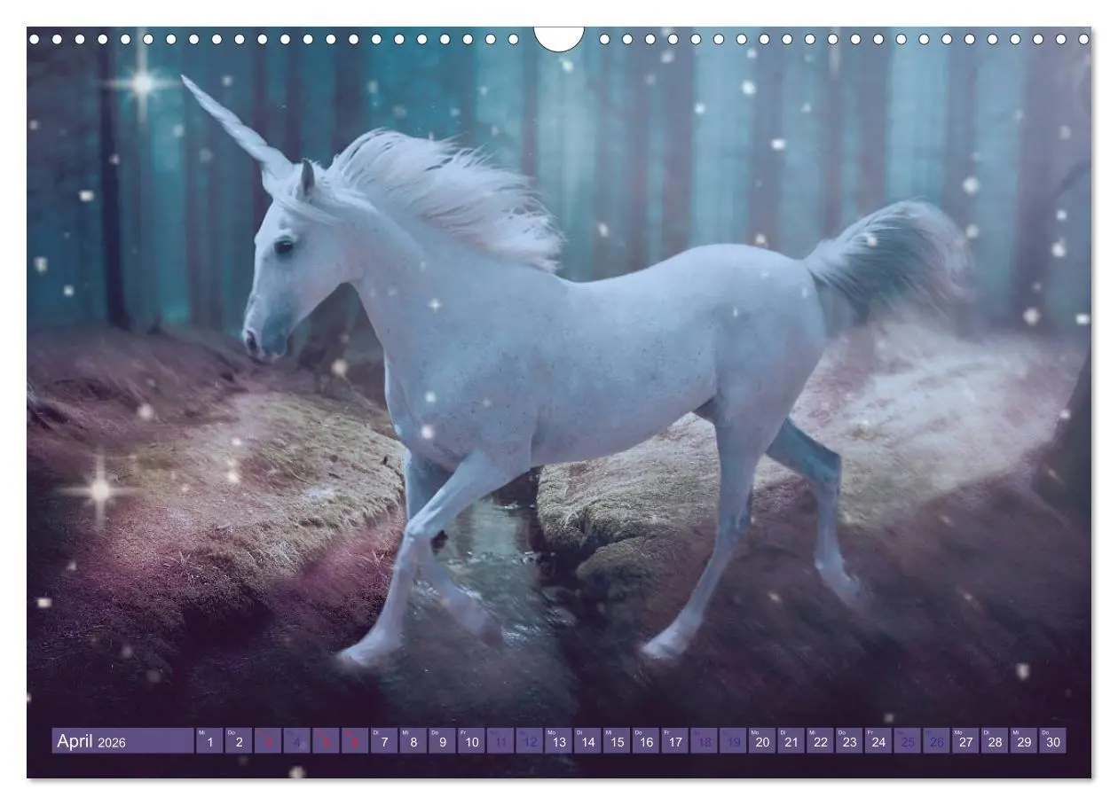 Bild: 9783457821350 | Einhorn Love - Fantasiewelt (Wandkalender 2026 DIN A3 quer),...