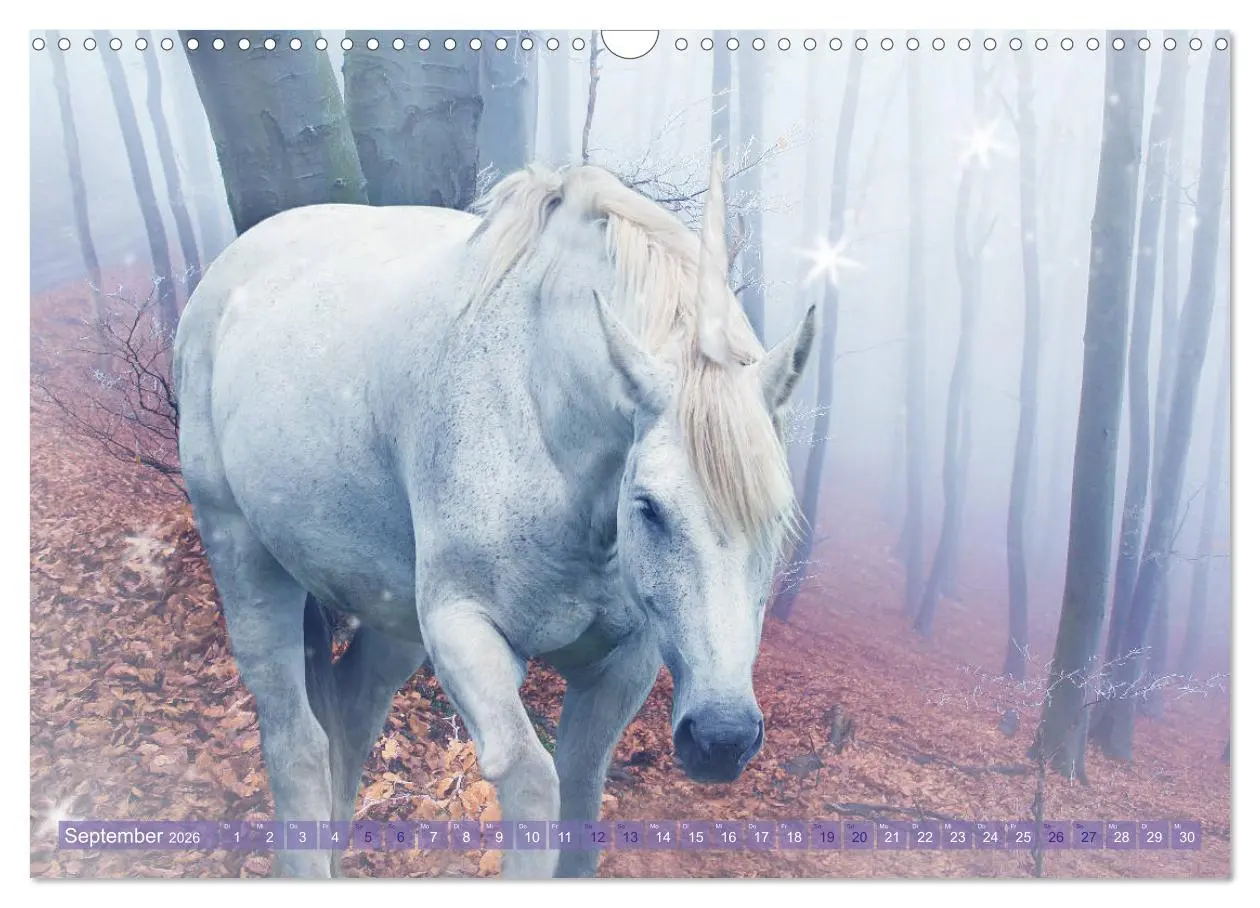 Bild: 9783457821350 | Einhorn Love - Fantasiewelt (Wandkalender 2026 DIN A3 quer),...