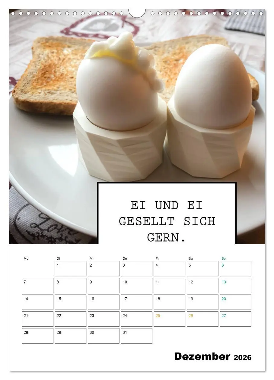 Bild: 9783516391350 | Mit Eiern durch's Jahr. (Wandkalender 2026 DIN A3 hoch), CALVENDO...