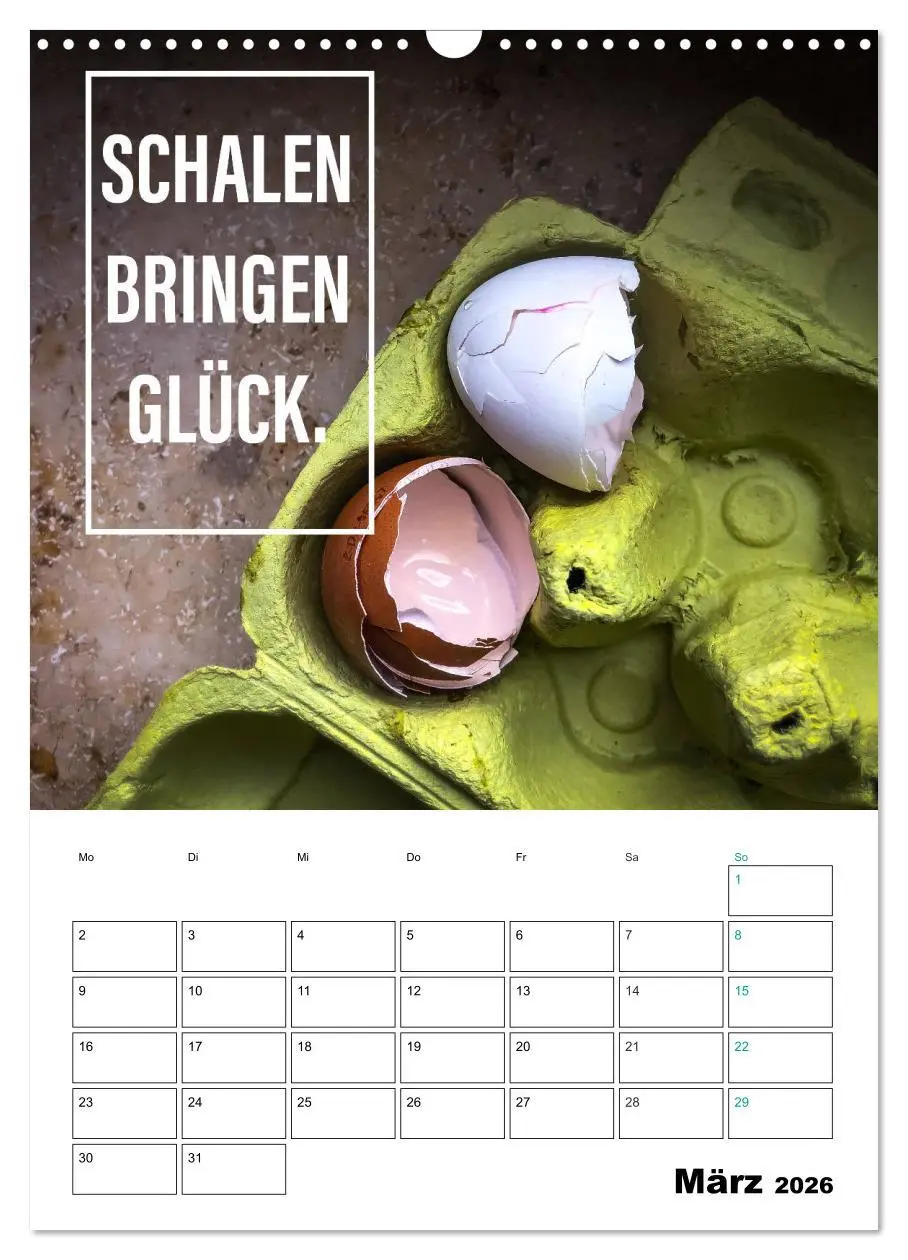 Bild: 9783516391350 | Mit Eiern durch's Jahr. (Wandkalender 2026 DIN A3 hoch), CALVENDO...