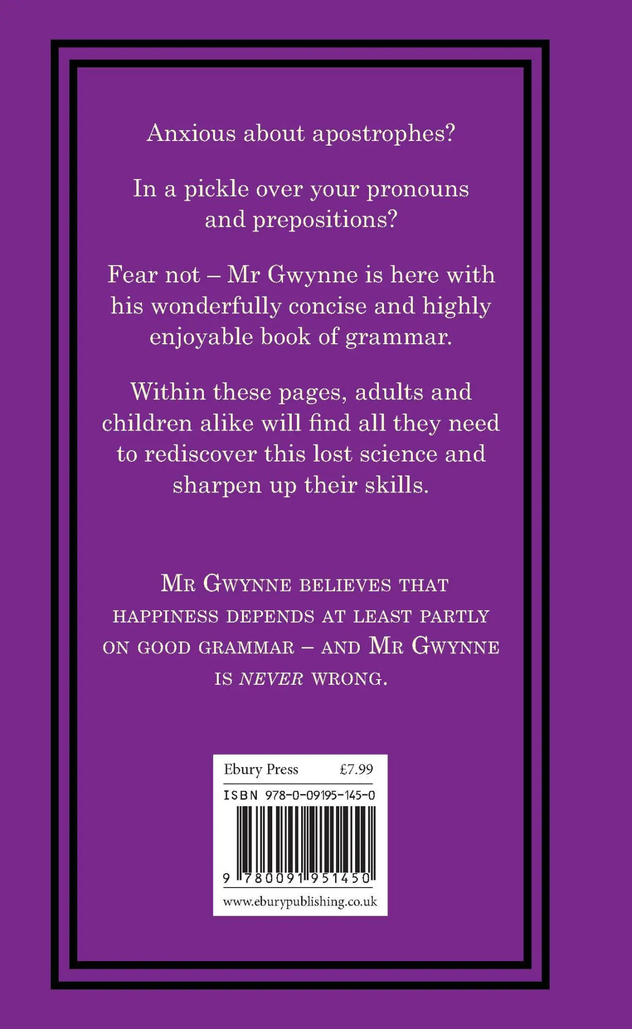 Rückseite: 9780091951450 | Gwynne's Grammar | Nevile Gwynne | Buch | Gebunden | Englisch | 2013