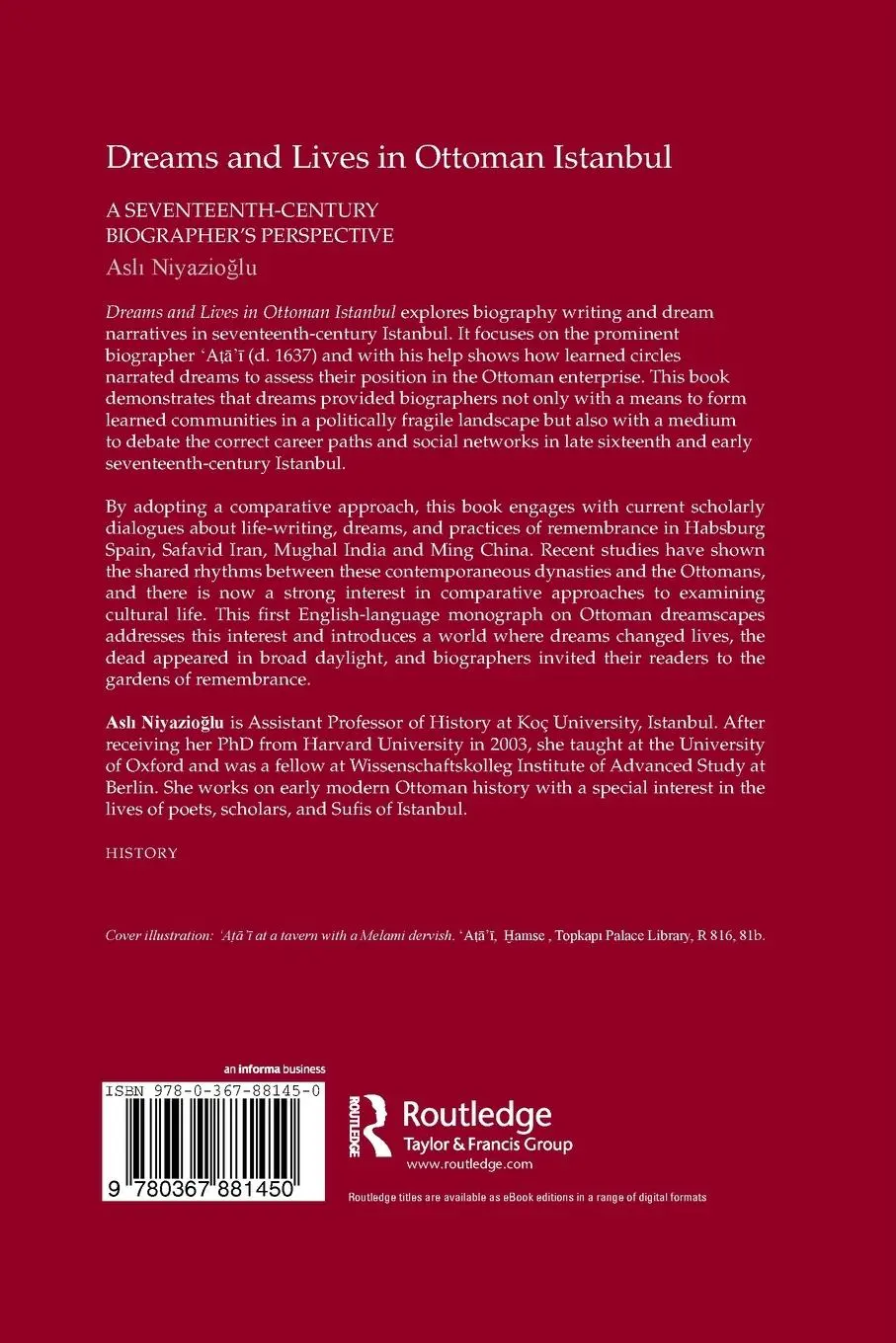 Rückseite: 9780367881450 | Dreams and Lives in Ottoman Istanbul | Asli Niyazioglu | Taschenbuch