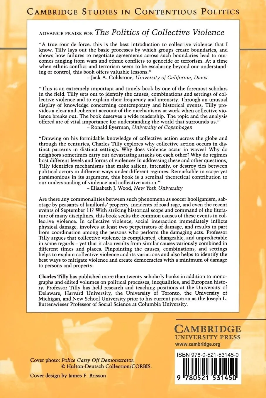 Rückseite: 9780521531450 | The Politics of Collective Violence | Charles Tilly (u. a.) | Buch