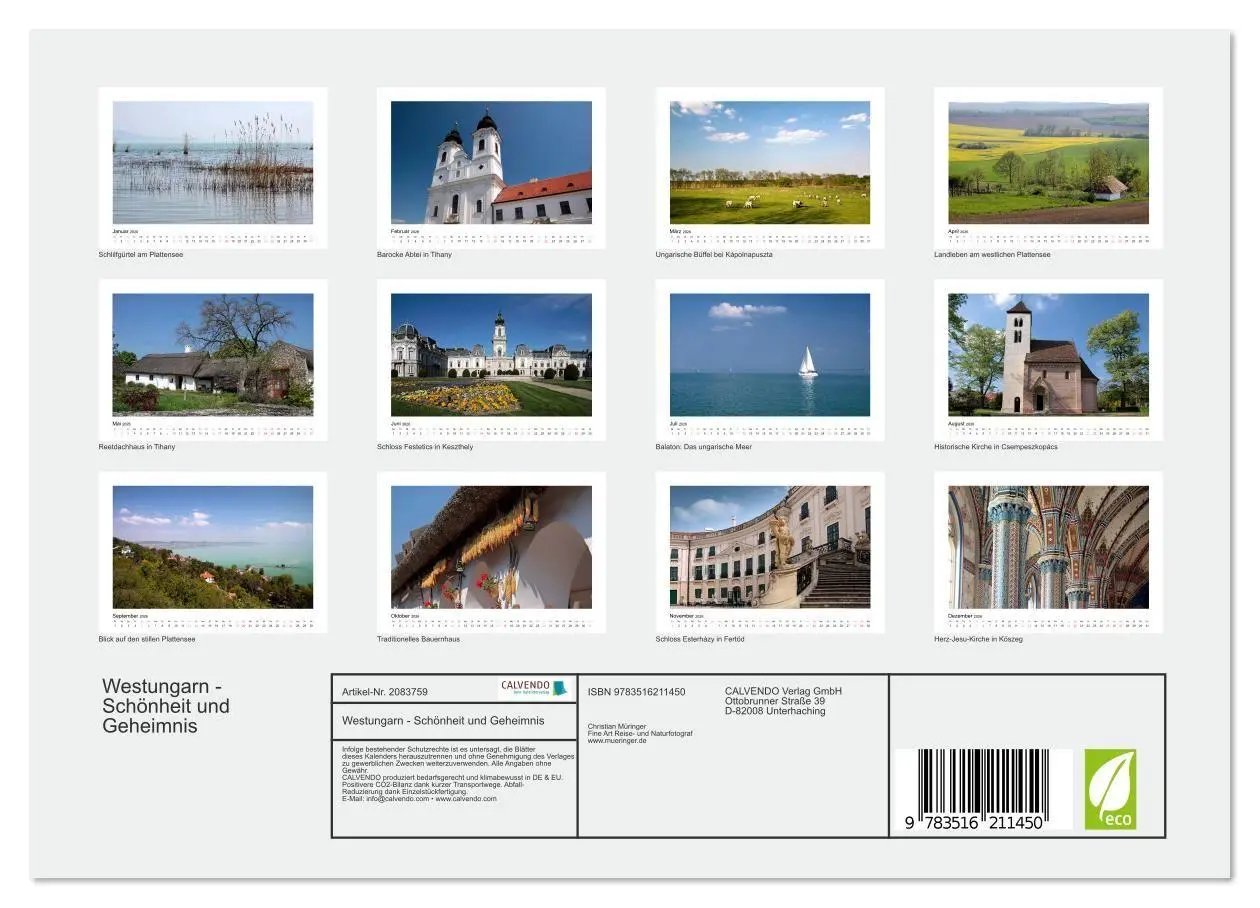 Bild: 9783516211450 | Westungarn - Schönheit und Geheimnis (Wandkalender 2026 DIN A4...