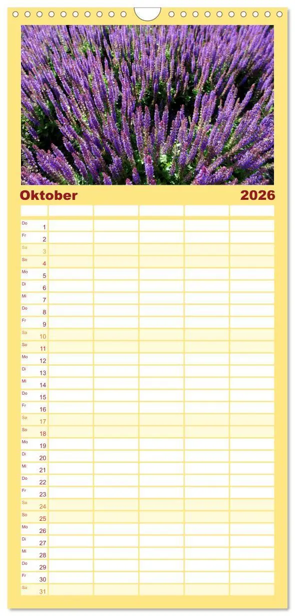 Bild: 9783516521450 | Familienplaner 2026 - Garten-Idylle 2026 mit 5 Spalten...