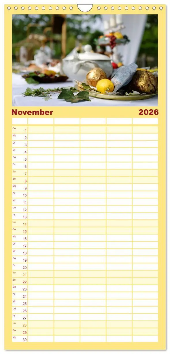 Bild: 9783516521450 | Familienplaner 2026 - Garten-Idylle 2026 mit 5 Spalten...